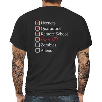 Hornets Remote School Mens Back Print T-shirt | Favorety