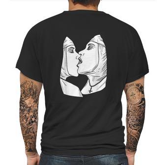 Hot Lesbian Kiss Nun Bondage Satanic Bdsm Mens Back Print T-shirt | Favorety DE