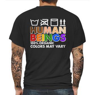 Human Beings 100 Percent Organic Colors May Vary Mens Back Print T-shirt | Favorety DE