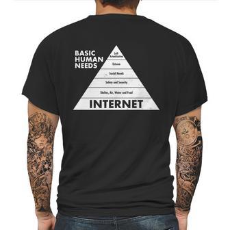 Basic Human Needs Pyramid Mens Back Print T-shirt | Favorety