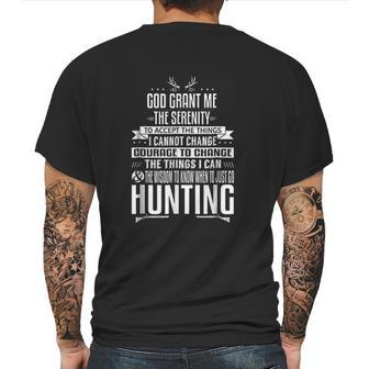 The Hunters Serenity Prayer Deer Mens Back Print T-shirt | Favorety