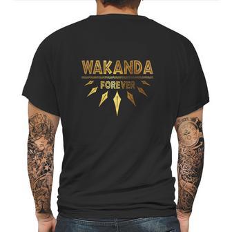 Iapparel Wakanda Forever Gold Foil Mens Back Print T-shirt | Favorety DE