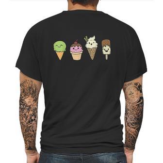 Ice Cream Cones Popsicle Frozen Food Mens Back Print T-shirt | Favorety