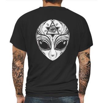 Illuminati Alien Occult Mason All Seeing Eye Mens Back Print T-shirt | Favorety AU