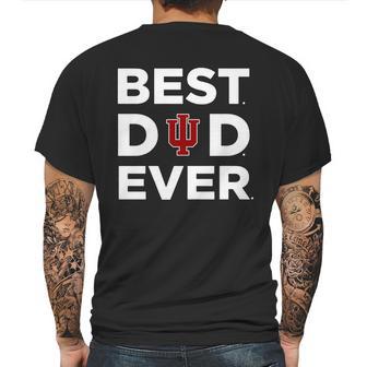 Indiana Hoosiers_Best Dad Ever Mens Back Print T-shirt | Favorety