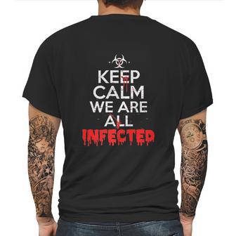 Were All Infected Halloween Zombie Virus Mens Back Print T-shirt | Favorety