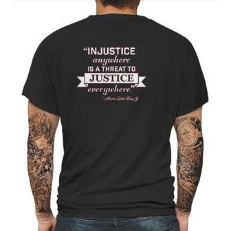 Injustice Anywhere Is A Threat To Justice Everywhere Infant Creeper Mens Back Print T-shirt | Favorety AU