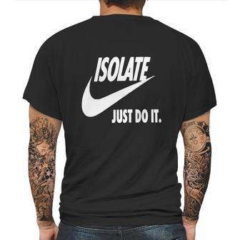 Isolate Just Do It White Mens Back Print T-shirt | Favorety