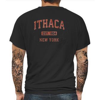 Ithaca New York Ny Vintage Athletic Sports Mens Back Print T-shirt | Favorety UK