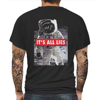 Its All Lies Fake Moon Mens Back Print T-shirt | Favorety