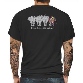 Its Ok To Be A Little Different Elephant Funny Mens Back Print T-shirt | Favorety UK