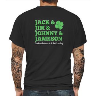 Jack Jim Johnny Jameson Four Fathers Of St Patricks Mens Back Print T-shirt | Favorety AU