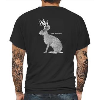 Jackalope Funny Rabbit Mens Back Print T-shirt | Favorety CA