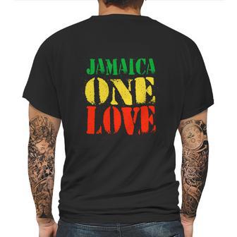 Jamaica One Love Unisex Great Gift Rasta Colors Reggae Mens Back Print T-shirt | Favorety DE