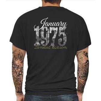 January 1975 Tee - 47 Years Old 1975 47Th Birthday Gift Mens Back Print T-shirt | Favorety CA