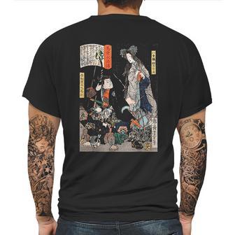 Japanese Art Ninja Saving The Maiden Samurai Mens Back Print T-shirt | Favorety UK