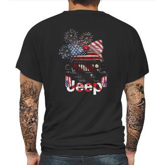 Jeep 4Th Of July American Flag Independence Mens Back Print T-shirt | Favorety