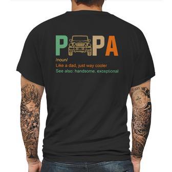 Jeep Papa Noun Like A Dad Just Way Cooler Vintage Mens Back Print T-shirt | Favorety CA