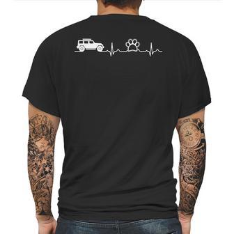 Jeeps And Paw Heartbeat For Jeepsdog And Cat Lovers Mens Back Print T-shirt | Favorety UK