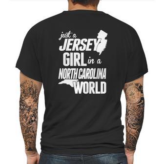 Jersey Girl In A North Carolina World Tshirt Mens Back Print T-shirt | Favorety DE