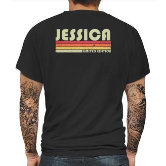 Jessica Gift Name Personalized Retro Vintage 80S Birthday Mens Back Print T-shirt | Favorety DE