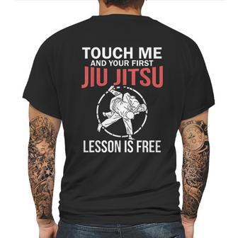 Jiu Jitsu Funny Touch Me Brazilian Jujitsu Mens Back Print T-shirt | Favorety AU