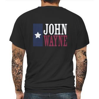 John Wayne American Flag Mens Back Print T-shirt | Favorety