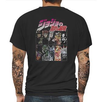 Jojos Bizarre Adventure Stardust Crusaders Joestar Group Mens Back Print T-shirt | Favorety