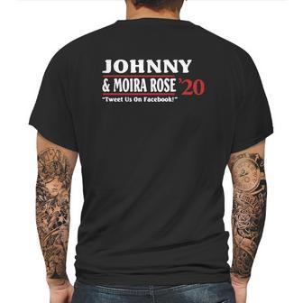 Jonny And Moira Rose 2020 Tweet Us On Facebook Mens Back Print T-shirt | Favorety AU