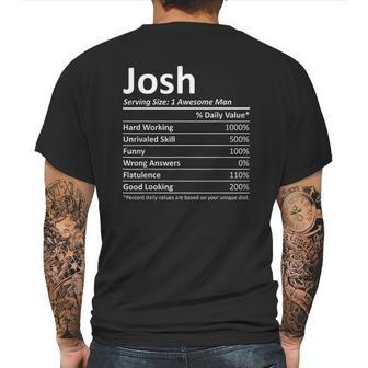 Josh Serving Size Mens Back Print T-shirt | Favorety AU