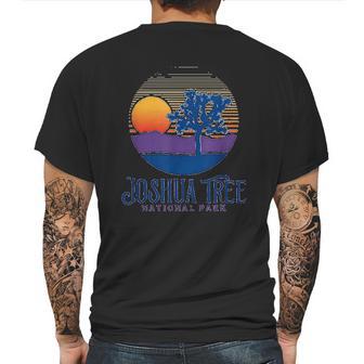 Joshua Tree National Park Vintage Artistic Sunset Mountains Mens Back Print T-shirt | Favorety UK