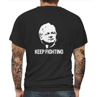 Julian Assange Keep Fighting Mens Back Print T-shirt | Favorety AU