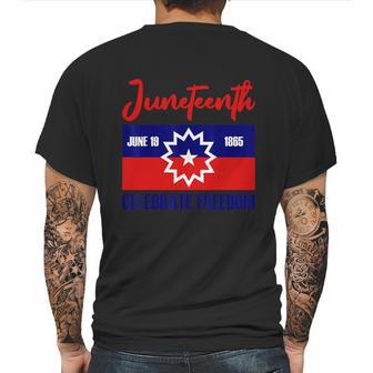 Juneteenth Celebrate Freedom Red White Blue Free Black Slave Mens Back Print T-shirt | Favorety