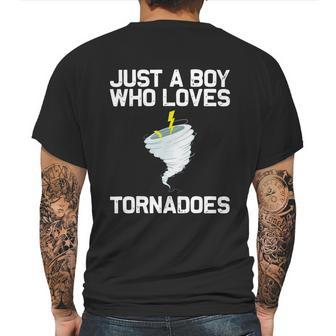 Just A Boy Who Loves Tornadoes Tornado Meteorologist Mens Back Print T-shirt | Favorety CA