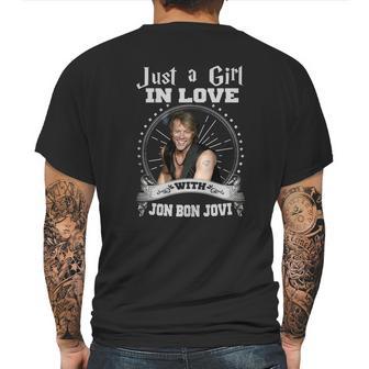 Just A Girl In Love With Jon Bon Jovi Mens Back Print T-shirt | Favorety AU