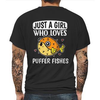 Just A Girl Who Loves Puffer Fishes Cute Puffer Fish Costume Graphic Design Printed Casual Daily Basic Mens Back Print T-shirt | Favorety CA