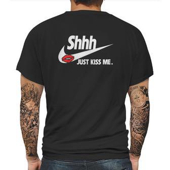 Just Kiss Me-Shhh Mens Back Print T-shirt | Favorety CA