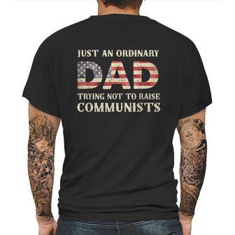 Just An Ordinary Dad Trying Not To Raise Communist Skull Dad Graphic Design Printed Casual Daily Basic Mens Back Print T-shirt | Favorety AU