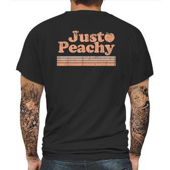 Just Peachy Retro 70S Georgia Peaches Summer Fruit Mens Back Print T-shirt | Favorety CA