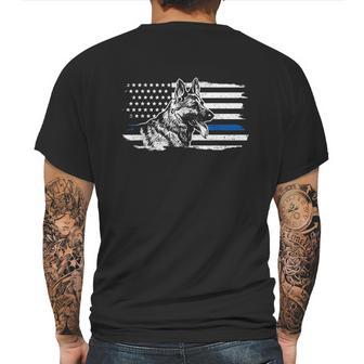 K9 Unit German Shepherd Dog Thin Blue Line Patriotic Police Graphic Design Printed Casual Daily Basic Mens Back Print T-shirt | Favorety DE