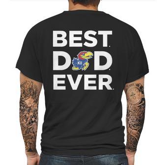 Kansas Jayhawks_Best Dad Ever Mens Back Print T-shirt | Favorety