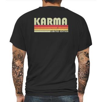 Karma Name Personalized Retro Vintage 80S 90S Mens Back Print T-shirt | Favorety AU