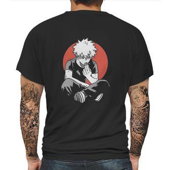 Katsuki Bakugo Eating Fries My Hero Academia Boku No Hero Academia Mens Back Print T-shirt | Favorety