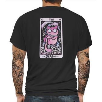 Kawaii Pastel Goth Art The Death Tarot Cute Cat Creepy Art Mens Back Print T-shirt | Favorety CA