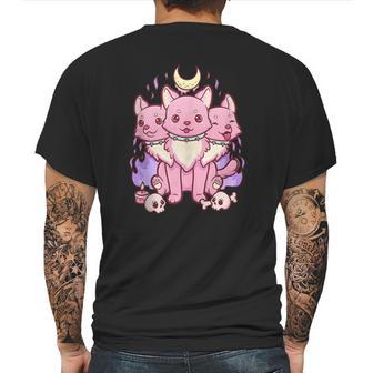 Kawaii Pastel Goth Cute Creepy 3 Headed Dog Mens Back Print T-shirt | Favorety AU