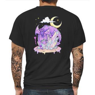 Kawaii Pastel Goth Cute Creepy Crystal Dragon Mens Back Print T-shirt | Favorety CA