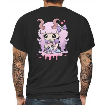 Kawaii Pastel Goth Cute Creepy Girl Anime Skull Mens Back Print T-shirt | Favorety AU