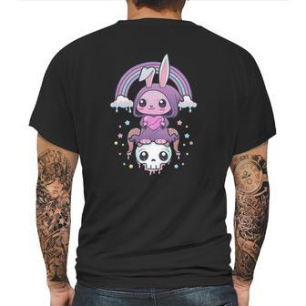 Kawaii Pastel Goth Cute Creepy Rabbit And Skull Mens Back Print T-shirt | Favorety DE