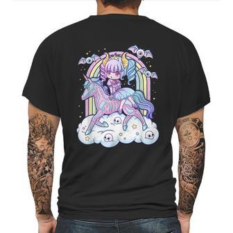 Kawaii Pastel Goth Cute Creepy Sugar Skull Unicorn Mens Back Print T-shirt | Favorety AU