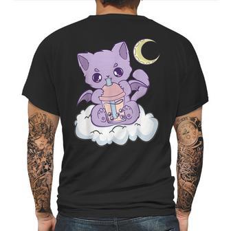 Kawaii Pastel Goth Cute Creepy Witchy Cat Boba Anime Kitten Mens Back Print T-shirt | Favorety UK